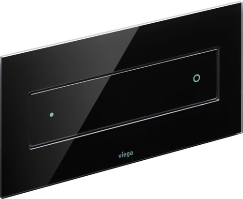 Immagine di Viega VISING FOR STYLE 12 placca di comando per wc finitura vetro parsol/nero 687861