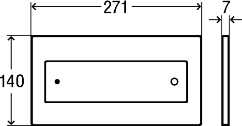 Immagine di Viega VISING FOR STYLE 12 placca di comando per wc finitura vetro parsol/nero 687861