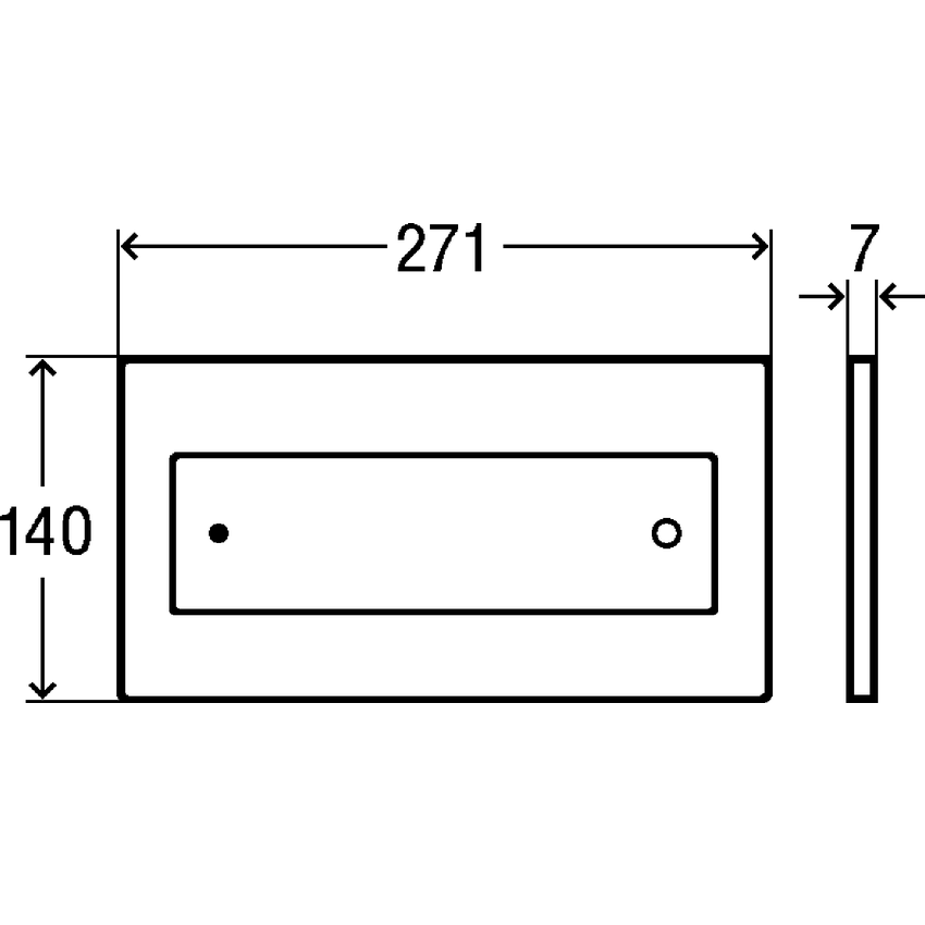 Immagine di Viega VISING FOR STYLE 12 placca di comando per wc finitura vetro parsol/nero 687861