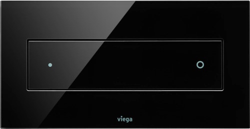 Immagine di Viega VISING FOR STYLE 12 placca di comando per wc finitura vetro parsol/nero 687861
