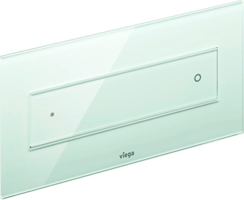 Immagine di Viega VISING FOR STYLE 12 placca di comando per wc finitura vetro trasparente/verde menta 687878