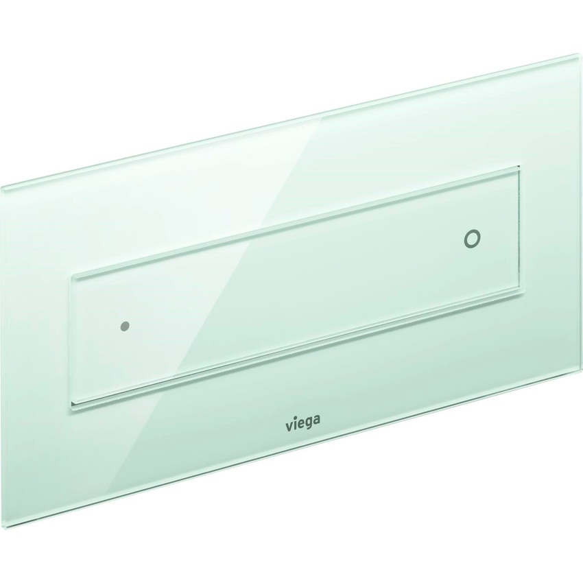 Immagine di Viega VISING FOR STYLE 12 placca di comando per wc finitura vetro trasparente/verde menta 687878