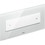 Immagine di Viega VISING FOR STYLE 12 placca di comando per wc finitura vetro trasparente/grigio chiaro con tasto in materiale plastico bianco alpino 690595