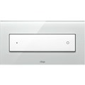 Immagine di Viega VISING FOR STYLE 12 placca di comando per wc finitura vetro trasparente/grigio chiaro con tasto in materiale plastico bianco alpino 690595