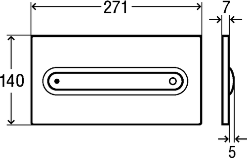 Immagine di Viega VISING FOR STYLE 11 placca di comando per wc finitura cromo satinato 597139