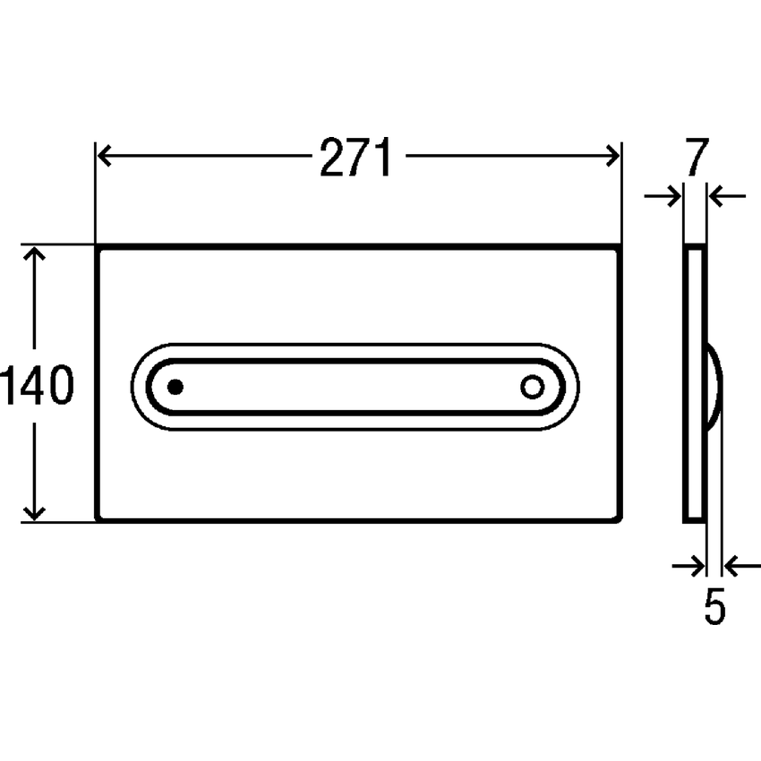 Immagine di Viega VISING FOR STYLE 11 placca di comando per wc finitura cromo satinato 597139