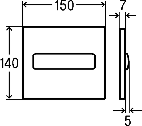 Immagine di Viega VISING FOR STYLE 11 placca di comando per orinatoi finitura bianco alpino 598501