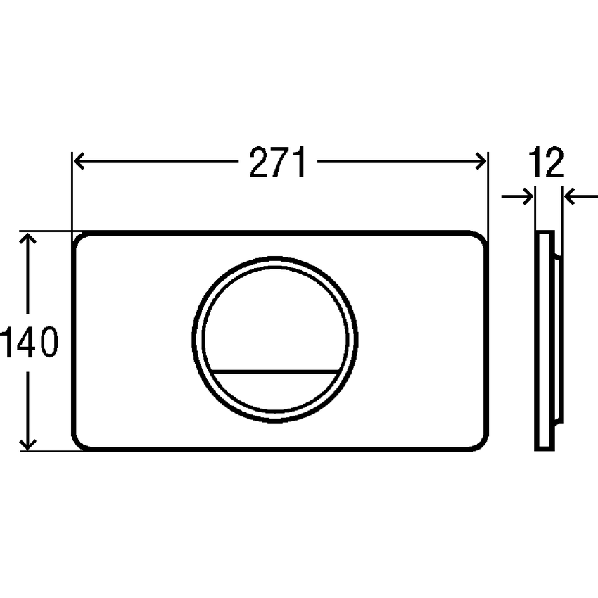 Immagine di Viega VISING FOR STYLE 13 placca di comando per wc finitura cromo satinato 654528