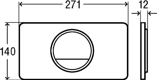 Immagine di Viega VISING FOR STYLE 13 placca di comando per wc finitura acciaio inox 654535