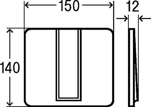 Immagine di Viega VISING FOR STYLE 14 placca di comando per orinatoi finitura cromo lucido 654573