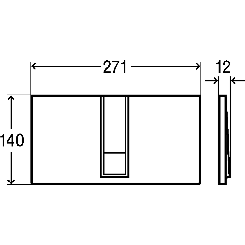 Immagine di Viega VISING FOR STYLE 14 placca di comando per wc finitura acciaio inox 654726