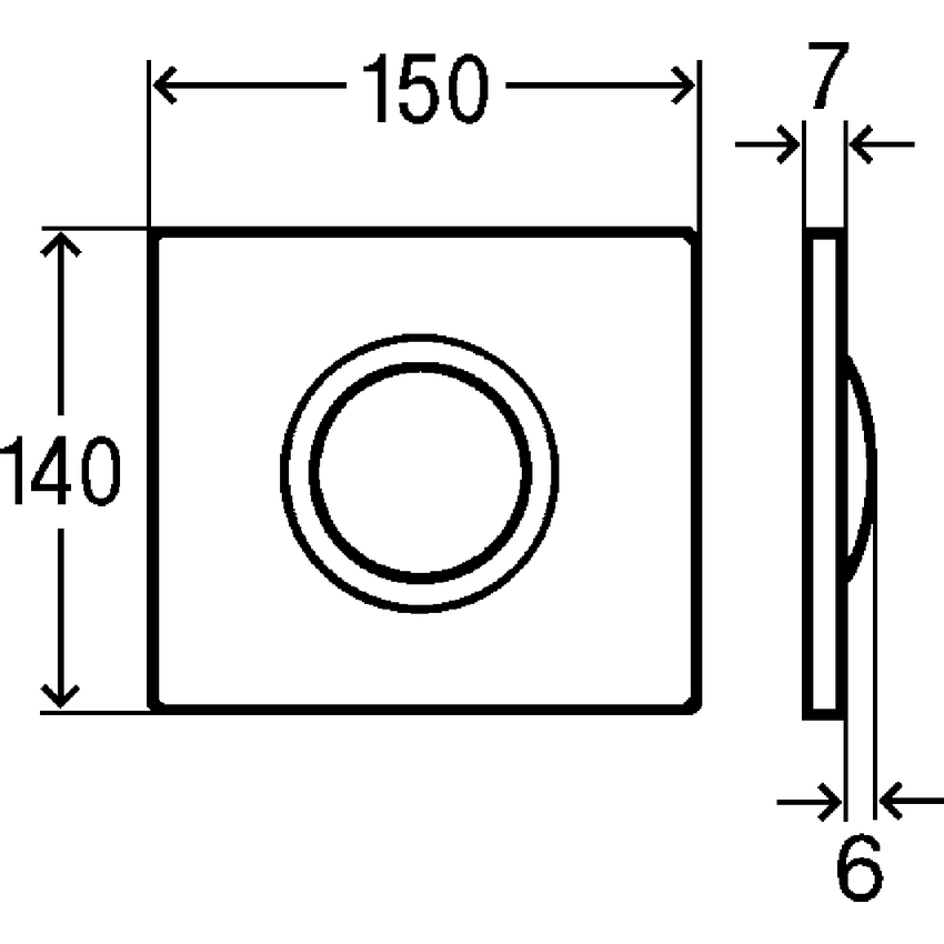 Immagine di Viega VISING FOR STYLE 10 placca di comando per orinatoi finitura nero intenso 721794