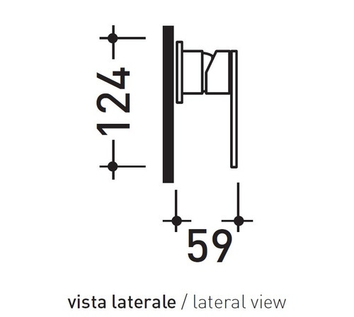 Immagine di Flaminia X1 miscelatore ad incasso monocomando, finitura acciaio spazzolato X12560