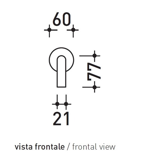 Immagine di Flaminia X1 bocca di erogazione a parete, finitura acciaio spazzolato X12562