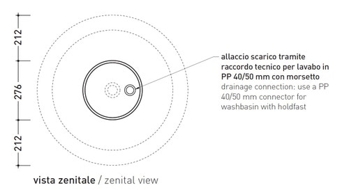 Immagine di Flaminia FONTE FONTANA 70 lavabo da appoggio 70 cm, e colonna, colore bianco finitura lucido FN70L+FN70C