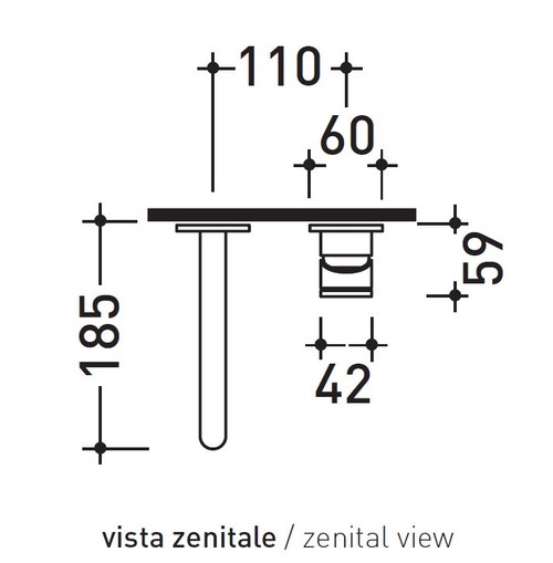 Immagine di Flaminia X1 miscelatore monocomando per lavabo ad incasso con bocca di erogazione, finitura acciaio spazzolato X13059