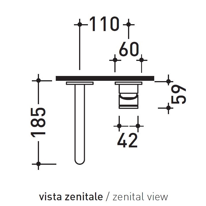 Immagine di Flaminia X1 miscelatore monocomando per lavabo ad incasso con bocca di erogazione, finitura acciaio spazzolato X13059