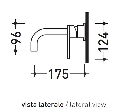 Immagine di Flaminia X1 miscelatore monocomando per lavabo ad incasso con bocca di erogazione, finitura acciaio spazzolato X13059