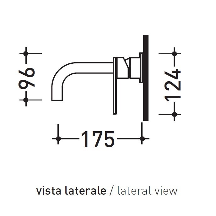 Immagine di Flaminia X1 miscelatore monocomando per lavabo ad incasso con bocca di erogazione, finitura acciaio spazzolato X13059