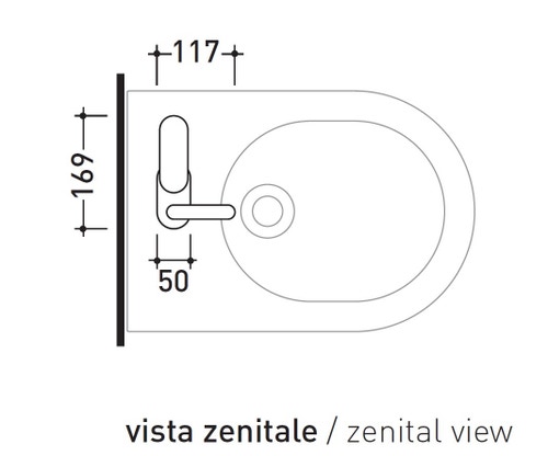 Immagine di Flaminia X1 miscelatore monocomando per bidet, finitura acciaio spazzolato X14070