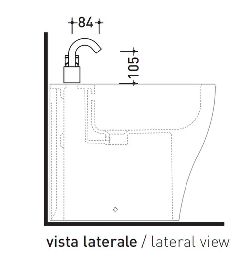 Immagine di Flaminia X1 miscelatore monocomando per bidet, finitura acciaio spazzolato X14070