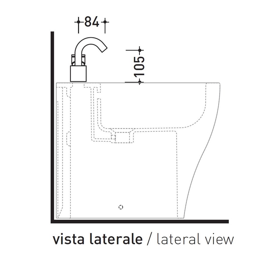 Immagine di Flaminia X1 miscelatore monocomando per bidet, finitura acciaio spazzolato X14070
