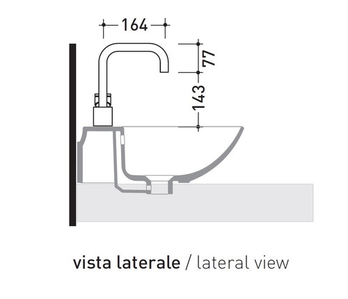 Immagine di Flaminia X1 miscelatore monocomando per lavabo, finitura acciaio spazzolato X13055