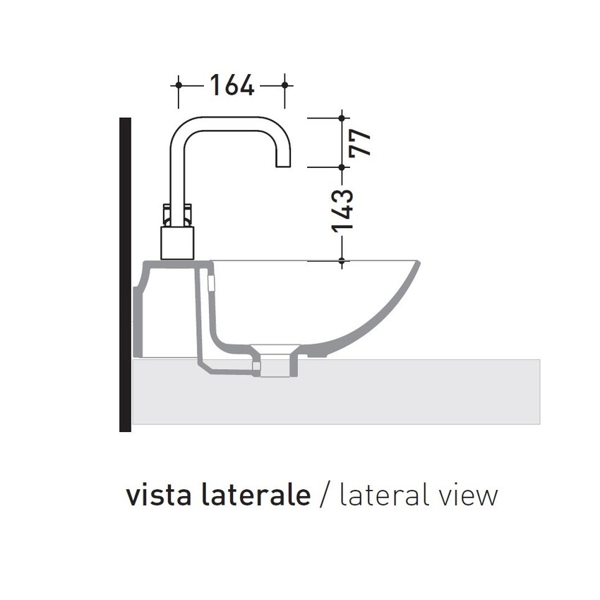 Immagine di Flaminia X1 miscelatore monocomando per lavabo, finitura acciaio spazzolato X13055