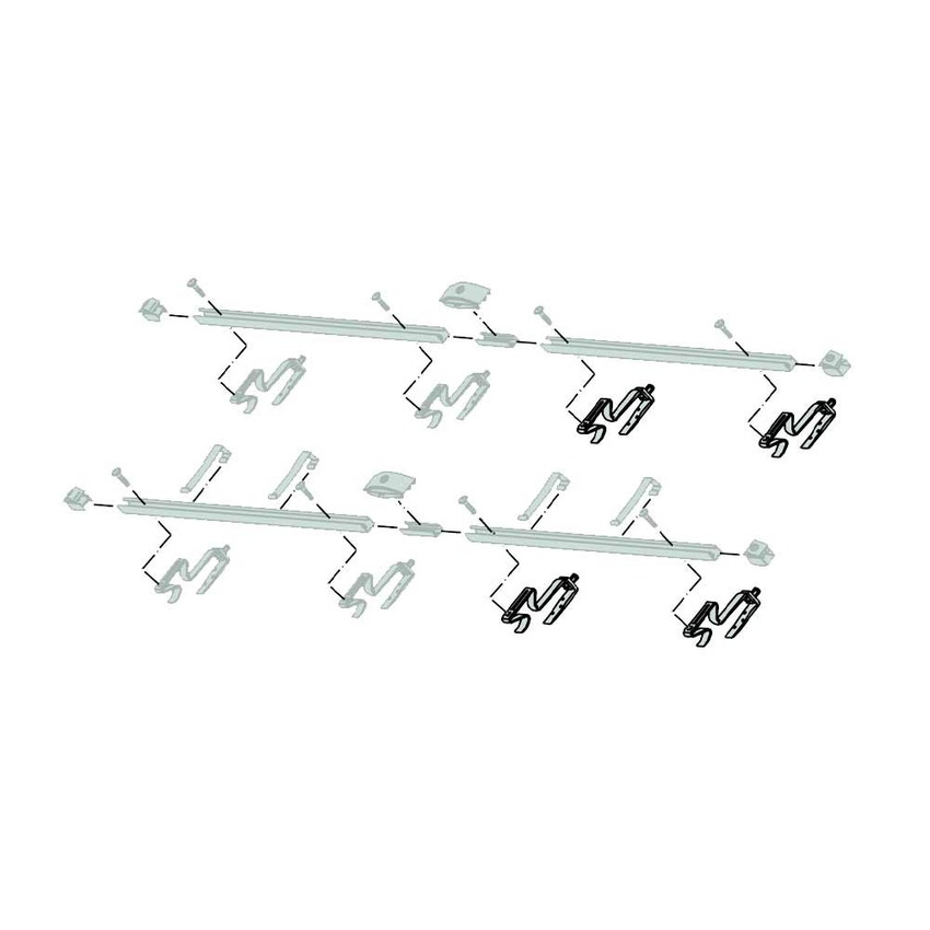 Immagine di Bosch Kit di montaggio obbligatorio per ancoraggio a tetto per copertura in tegole/coppi per cada collettore solare (4 pezzi) 8718531023