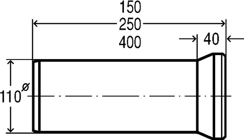 Immagine di Viega manicotto di allacciamento per wc da 250 mm 101312