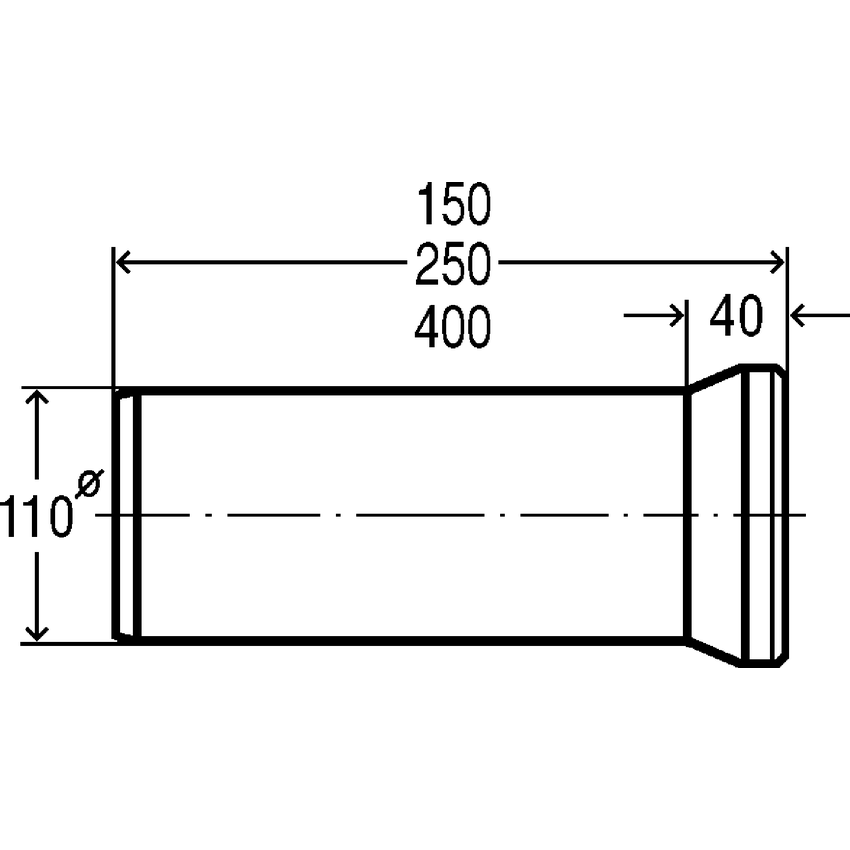 Immagine di Viega manicotto di allacciamento per wc da 250 mm 101312