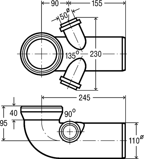 Immagine di Viega curva di allacciamento a 90° per wc 191801