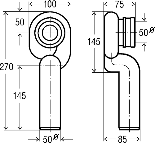 Immagine di Viega sifone sagomato per orinatoio 492458