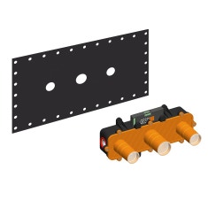 Immagine di Gessi Parte incasso a tenuta per gruppo lavabo tre fori con bocca 45089#031