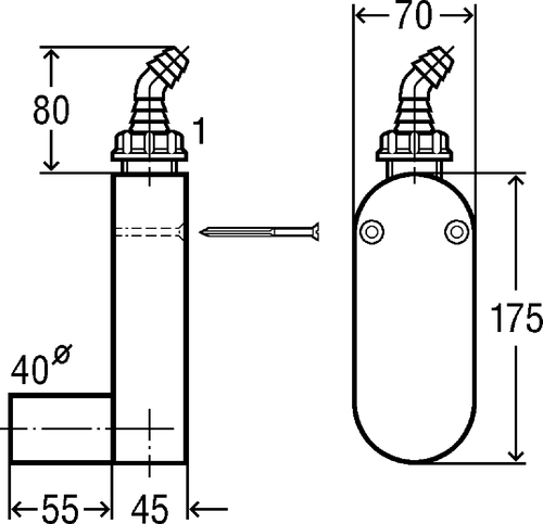 Immagine di Viega sifone per montaggio a parete 364625