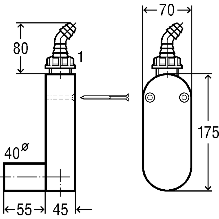 Immagine di Viega sifone per montaggio a parete 364625