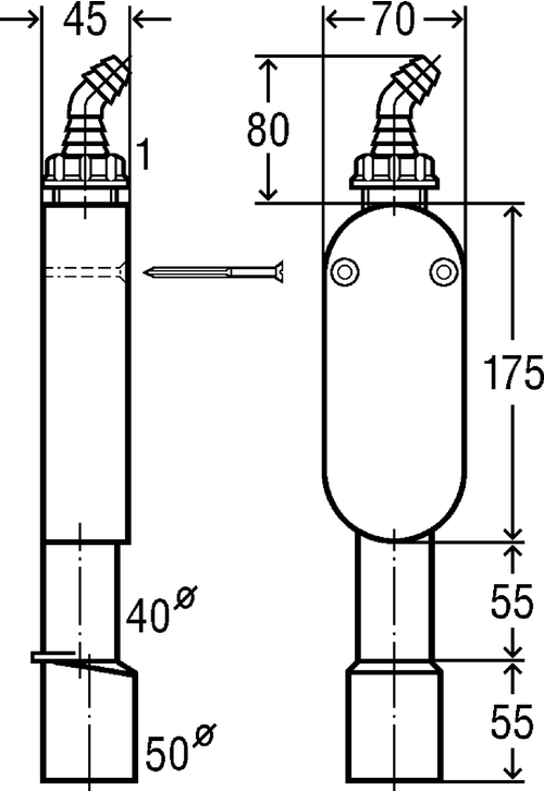 Immagine di Viega sifone per montaggio a parete 364687