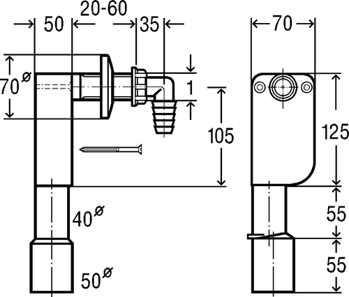 Immagine di Viega sifone montaggio da incasso 452452