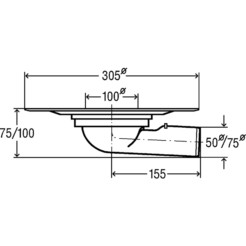 Viega 557263 scarico per terrazze e balconi advantix corpo base