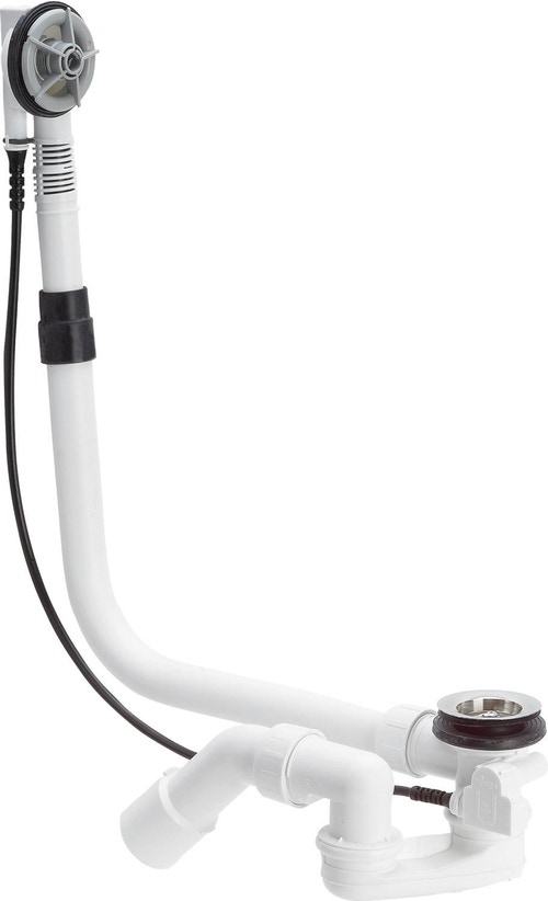 Immagine di Viega MULTIPLEX colonna scarico vasca automatica h 180-430 e accessori di completamento, finitura cromo 111069-724597