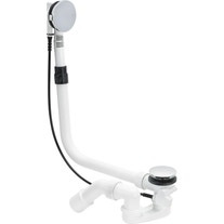 Geberit 150.022.00.1 sifone per vasca da bagno con tappo per piletta d52,  lunghezza 28 cm, con accessori di completamento, principio di controflusso