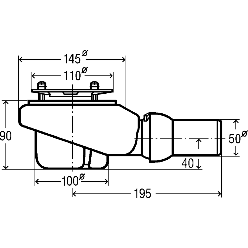 Immagine di Viega TEMPOPLEX PLUS sifone con elevata capacità di scarico 559991