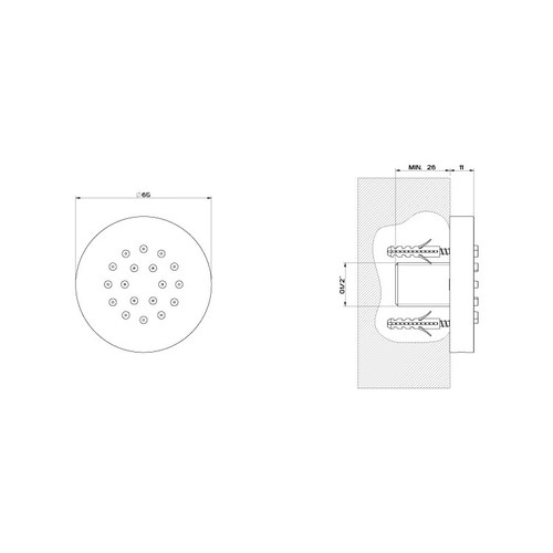 Immagine di Gessi WELLNESS soffione laterale, finitura cromo 32971#031
