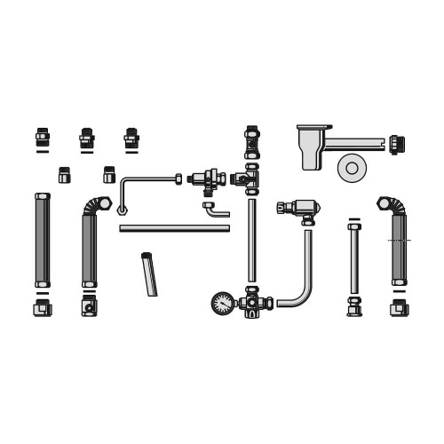 Immagine di Bosch Acc. 616/4 Kit per installazione direttamente sotto caldaia (di tipo solo riscaldamento) 7719002260