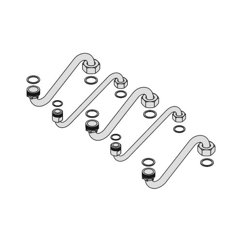 Immagine di Bosch Acc. 1215 Kit raccordi ad "S" per il collegamento alla piastra verticale (piastra nuova o preesistente in caso di sostituzione caldaia) 7719003263