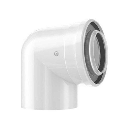 Immagine di Bosch FC-CE60-87 Curva Ø 60/100 mm; PP/Met bianco - 87° 7738112616