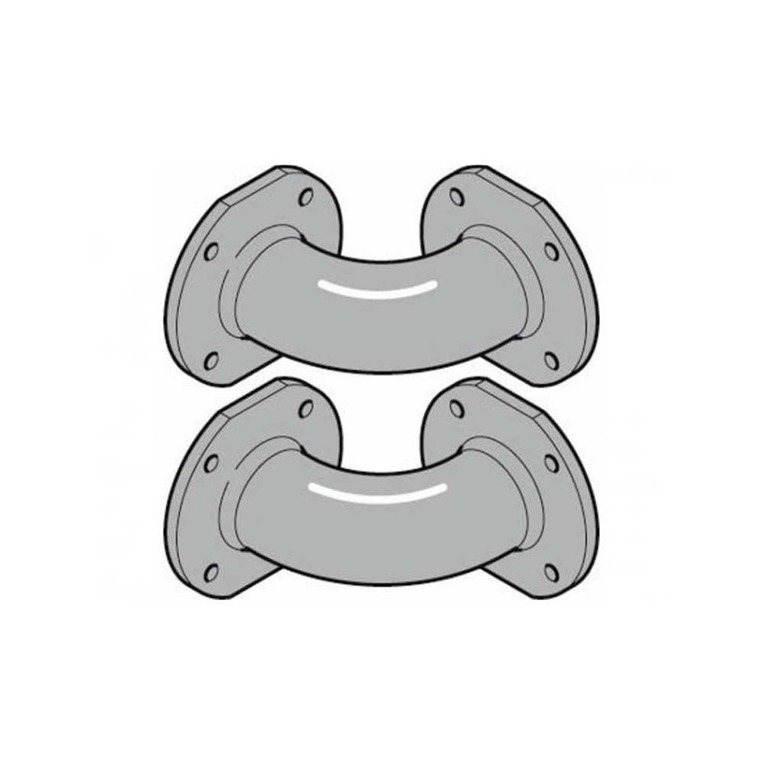Immagine di Bosch Curve 90° DN100 complete di isolamento in polipropilene espanso a cellule chiuse ad alto isolamento termico, 2 pezzi 7746900117