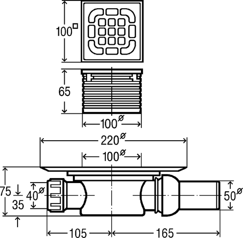 Immagine di Viega ADVANTIX pozzetto a pavimento 557119