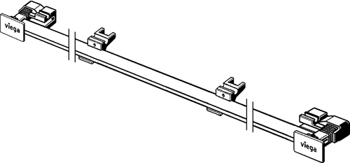 Immagine di Viega ADVANTIX VARIO griglia a listello parete finitura acciaio nero 736583