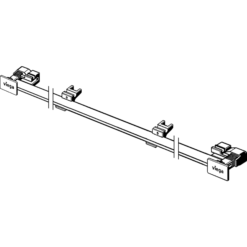 Immagine di Viega ADVANTIX VARIO griglia a listello parete finitura acciaio nero 736583